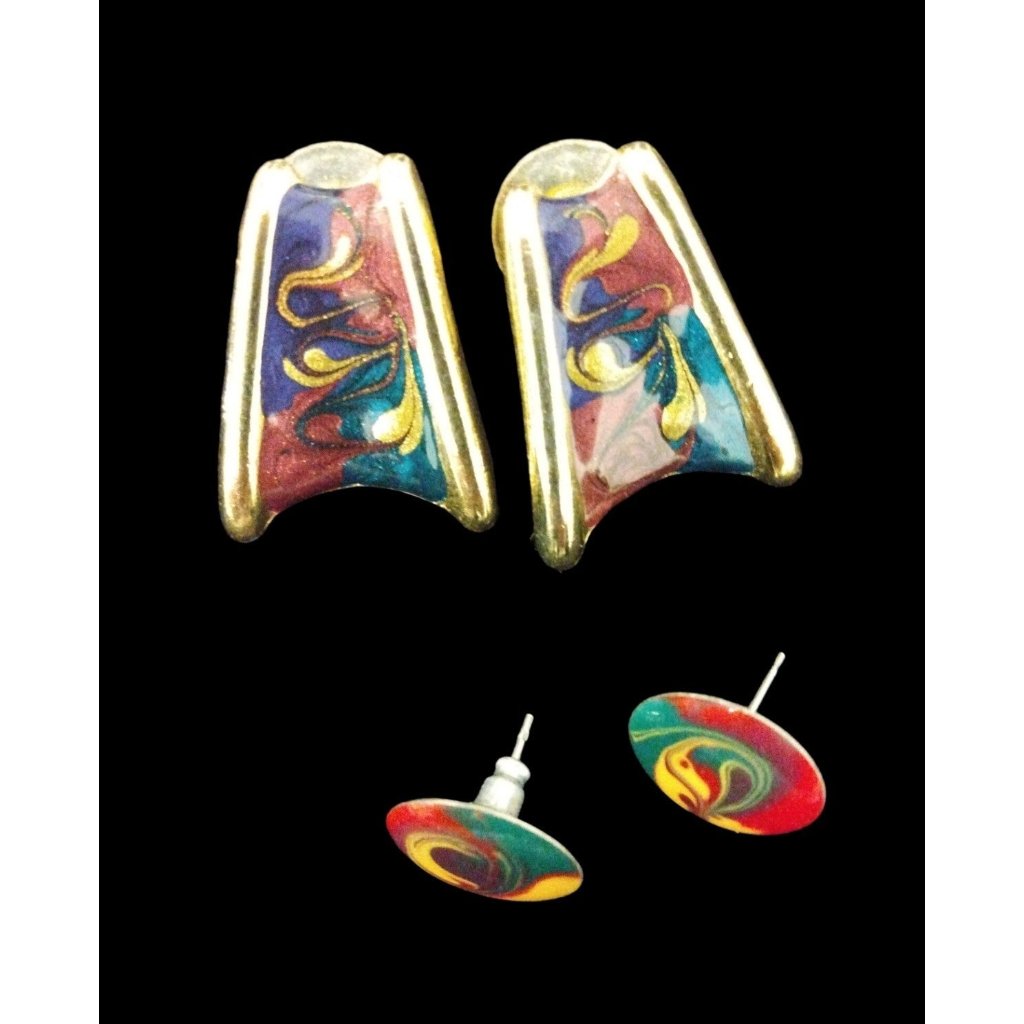 2 Pairs Of Multicolor 